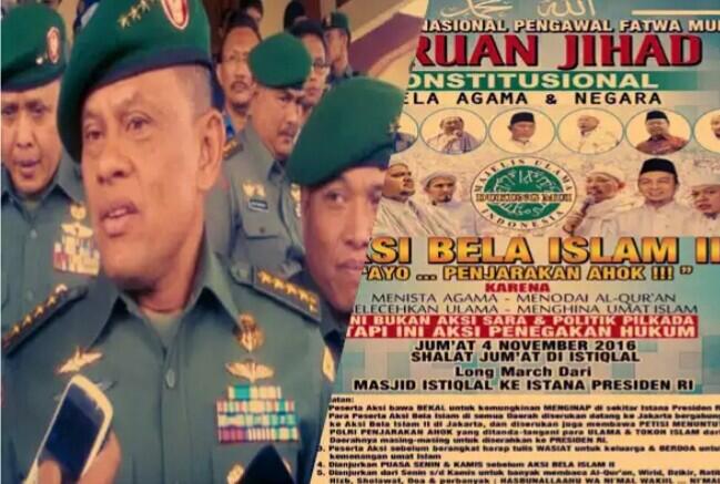 Panglima TNI : Jangan tembak pendemo 4 november, TNI bersama umat Islam