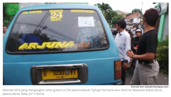 Dikejar Warga, Ahok Dilarikan ke Polsek Kebon Jeruk