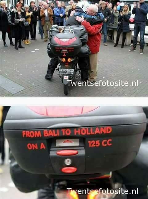  Bali ke Belanda naik motor nii orang gokil gan....