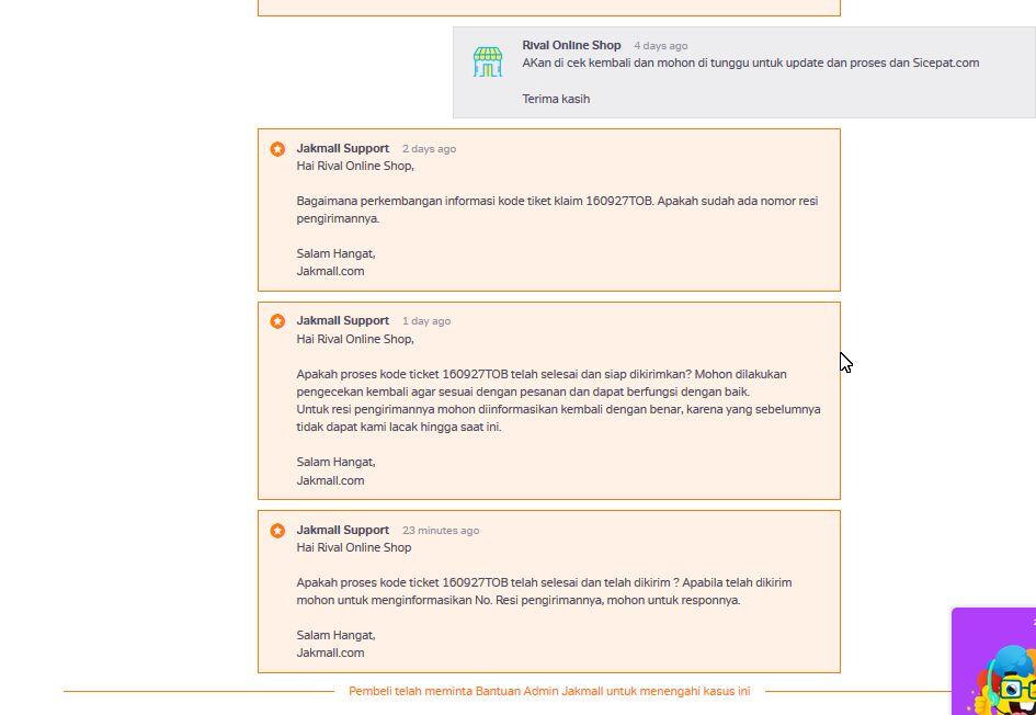 JAKNOT ATAU JAKMALL KURANG SELEKTIF ALIAS TIDAK KETAT TERHADAP SELLER" DI DALAMNYA