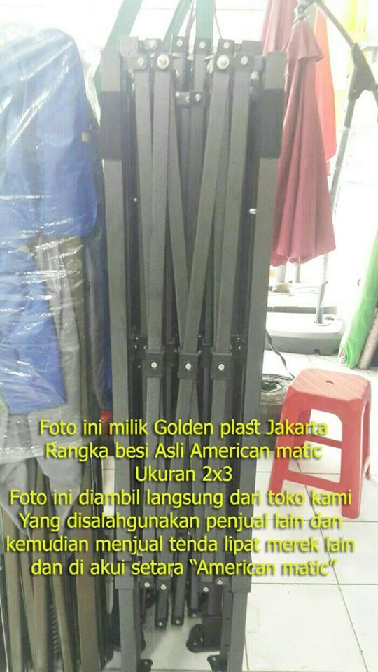 JUAL Tenda Lipat American Matic besi hitam 2x2, 2x3, 3x4, 3x6