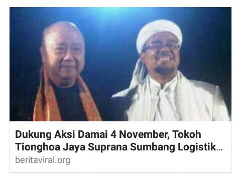 Dukung Aksi Damai 4 November, Tokoh Tionghoa Jaya Suprana