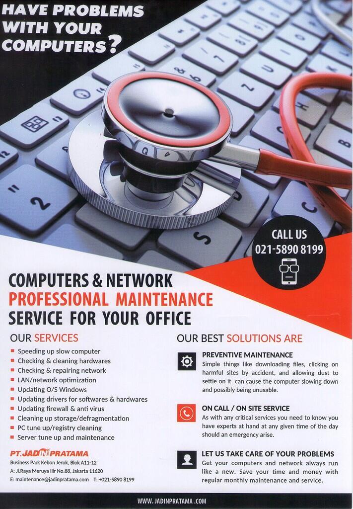 Jasa Maintenance Komputer & jaringan area jakarta & Tangerang utk perusahaan !!!