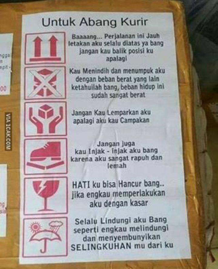 untuk abang kurir tampan