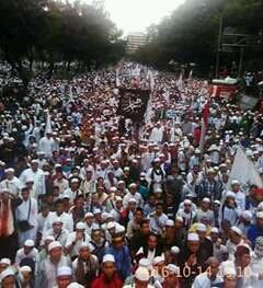 Suasana demo Bela Islam yg Luar biasa