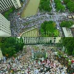 Suasana demo Bela Islam yg Luar biasa