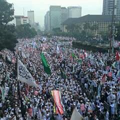 Suasana demo Bela Islam yg Luar biasa