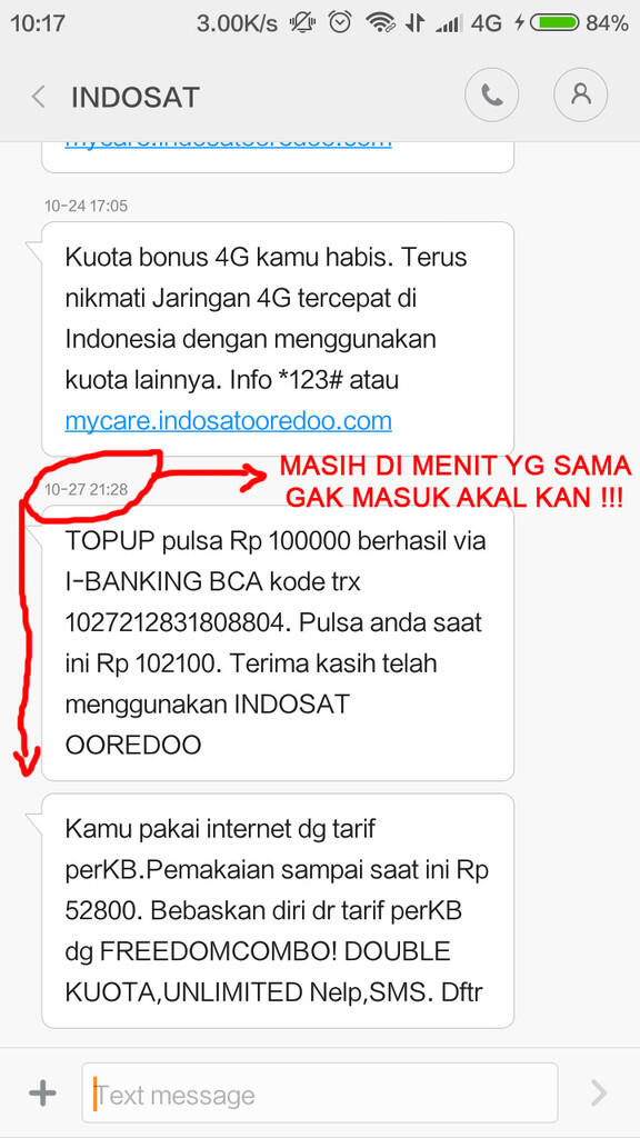 KECEWA DENGAN LAYANAN INDOSAT !! PULSA CUSTOMER HILANG 50RB, PENGADUAN TDK DITANGGAPI