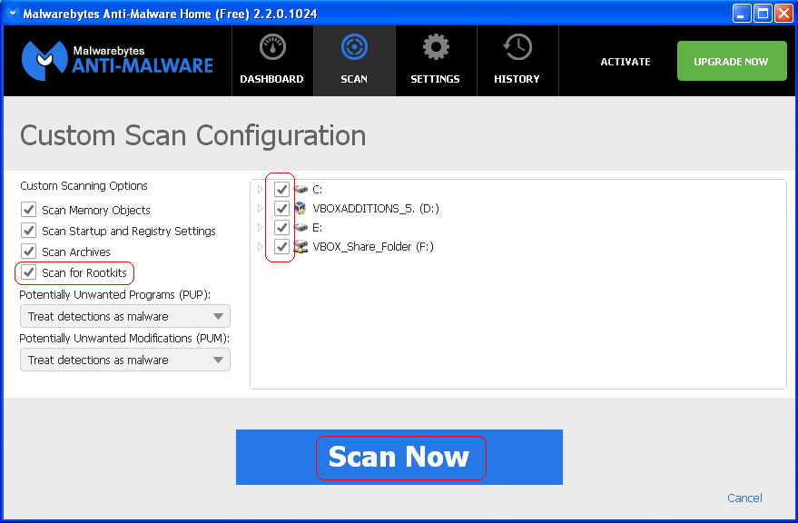 Farbar scan tool