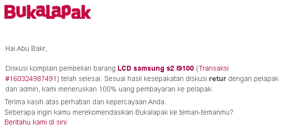 Surat terbuka buat bukalapak. Ane beli barang cacat malah dana diteruskan ke pelapak