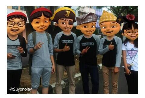 Ini Dia Foto Muka Kartun Ala Anak Kekinian, Keren!