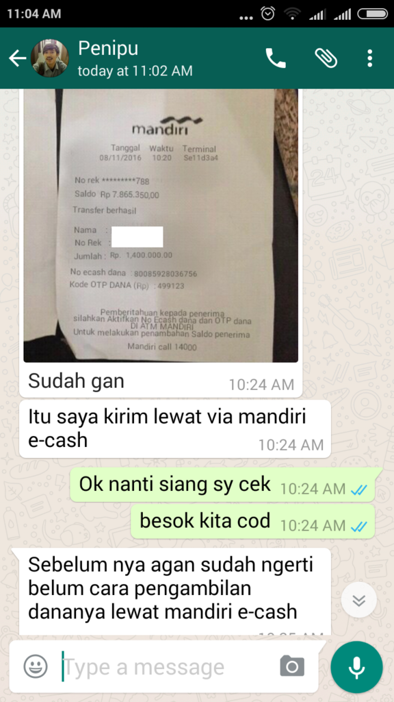 Hati2 Penipuan 081316583964