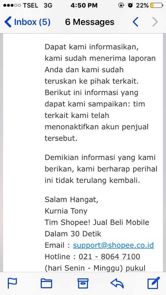 Tidak Profesional, seller di Shopee membatalkan sepihak pesanan saya