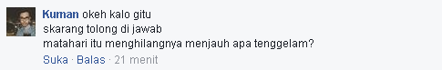 Anak ini sebut matahari itu hilang dgn menjauh bukan terbenam yuk buat dia terkenal