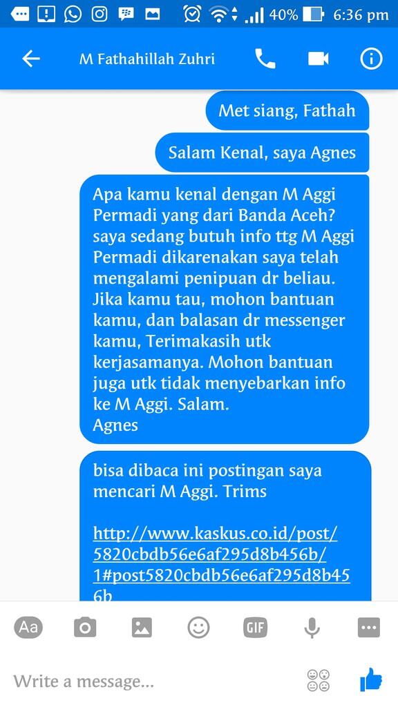 MOHON BANTUAN MENCARI PELAKU PENIPUAN DAN CURANMOR: M. AGGI PERMADI