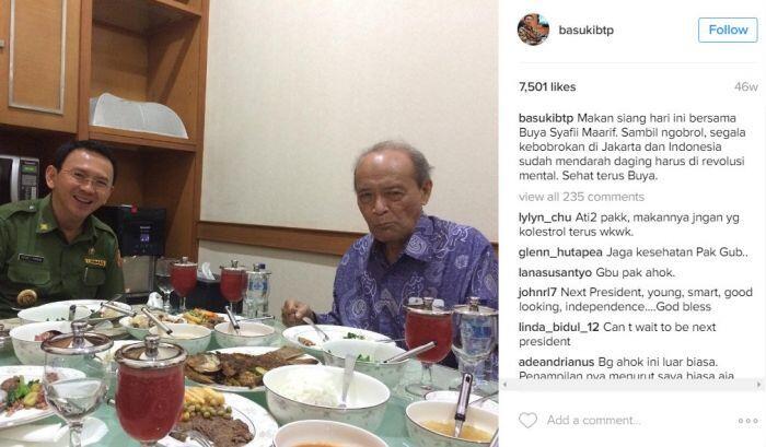 Di balik foto makan siang Ahok dan Buya Syafii