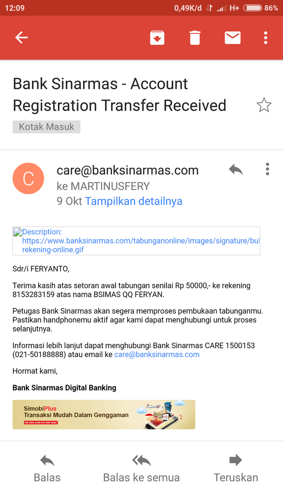 Kecewa dengan pelayanan bank sinarmas