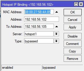 cara setting hotspot dan ip binding di mikrotik