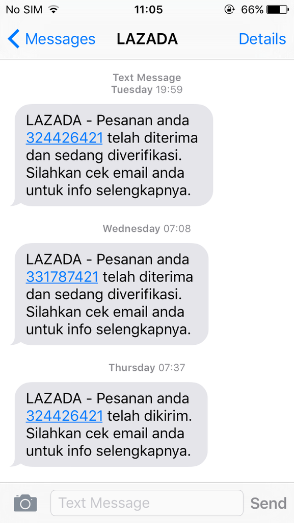 LAZADA pesen barang sendiri di nomor HP account ane gan!!! Barang ditagih di tempat