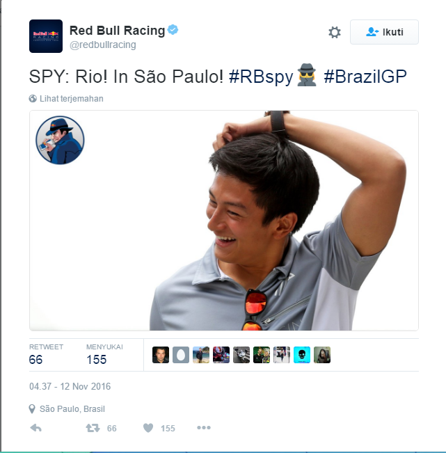 Rio Haryanto Akan Bergabung dengan Tim Red Bull Racing, Ini tanda-tandanya!