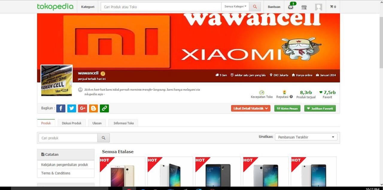 Hati2 terhadap toko Onlineshop &quot;WAWANCELL&quot; 