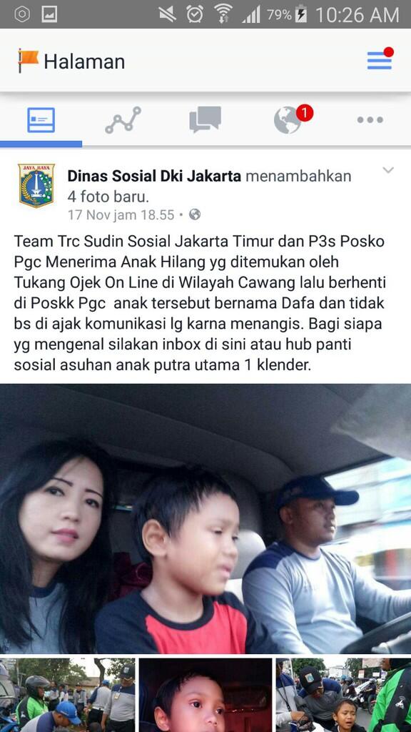 Berkat Medsos, Anak Hilang Bertemu Orang Tuanya