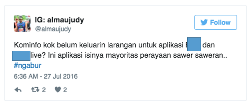 Komentar Netizen Soal Konten N*nolive!