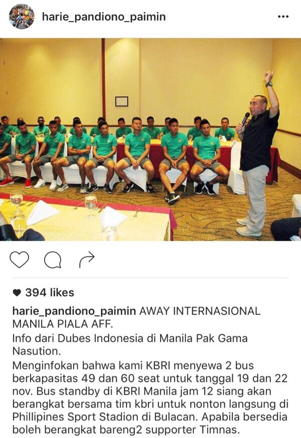 Tour AFF 2016 Manila - Timnas Indonesia Away Day