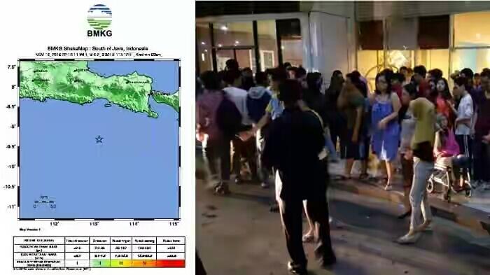 Seperti Inilah Suasana Gempa yang Terpusat di Tenggara Kabupaten Malang Rabu, 16 Nove