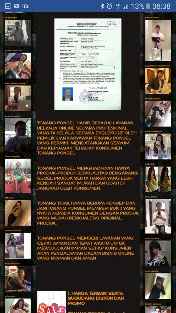 awas jangan pernah belanja di tonang ponsel