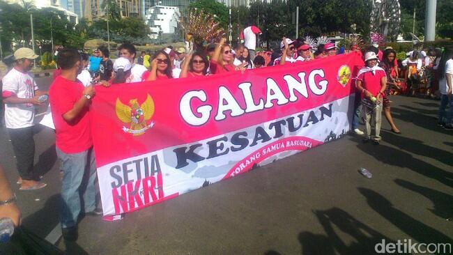 Ratusan Orang Ikuti Parade Bhinneka Tunggal Ika di Patung Kuda, Jakarta