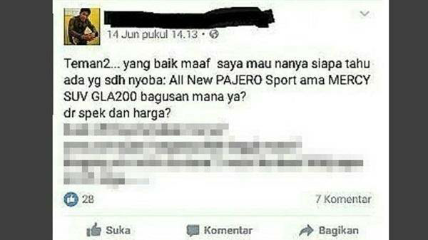 Status Pria Yang Tanya Mobil Mewah ini Bikin Ngakak