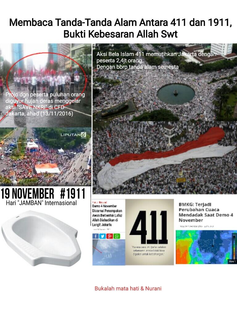Tanda Alam 411 dan 1911, Bukti Kebesaran Allah Swt