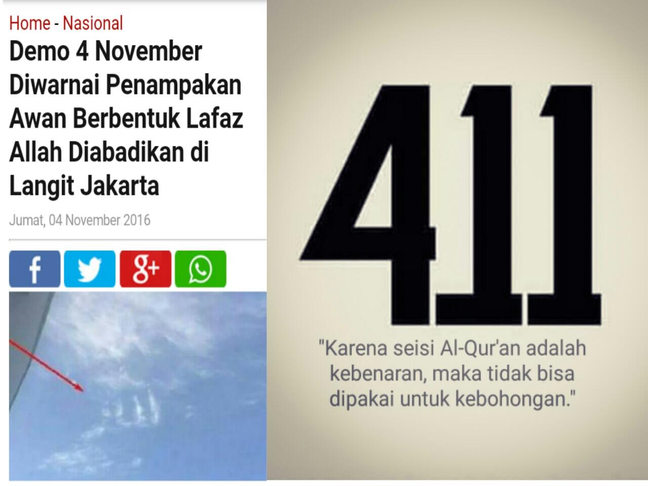 Tanda Alam 411 dan 1911, Bukti Kebesaran Allah Swt