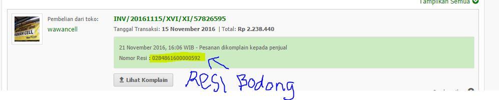 Hati2 terhadap toko Onlineshop &quot;WAWANCELL&quot; 