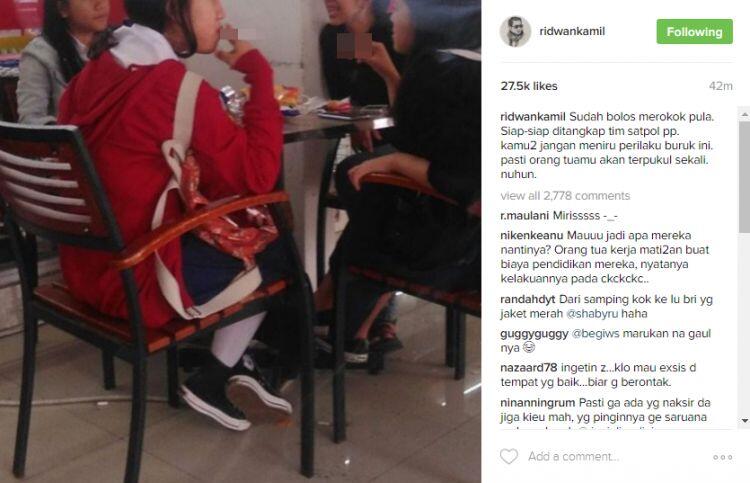 Ridwan Kamil tegur anak sekolah bolos dan merokok, viral banget nih