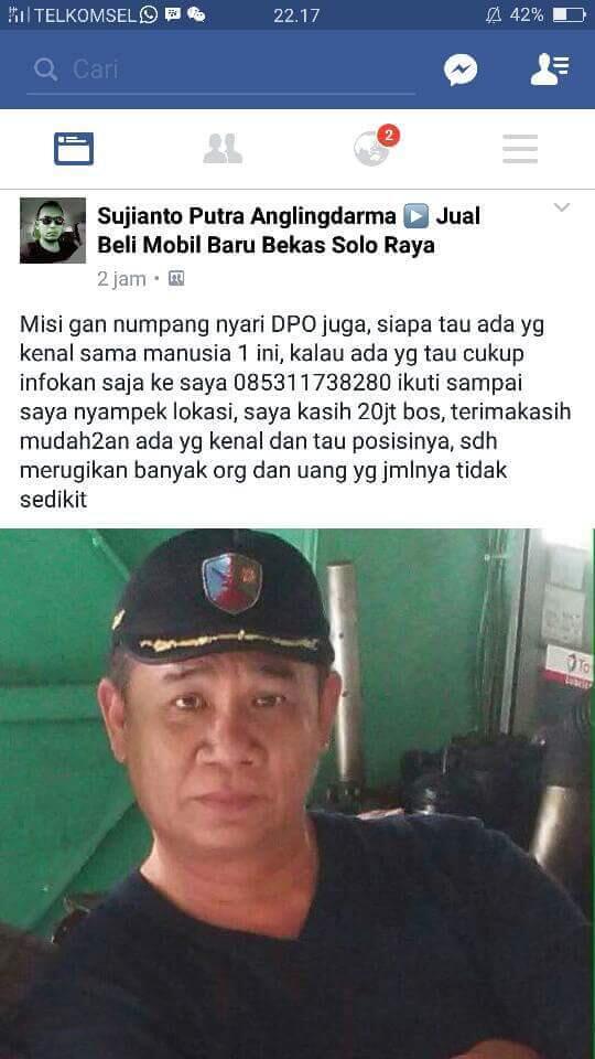 dicari penipu a.n yusak sie haryanto (nama Di KTP berubah ubah)