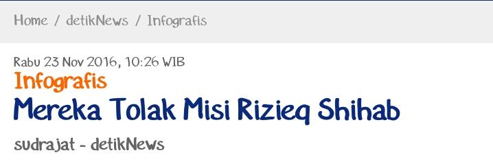 Mereka Tolak Misi Rizieq Shihab