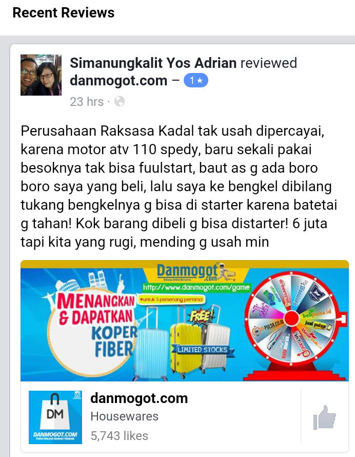 Jangan beli minimotor di danmogot medan gan, barang yang dikirim rongsokan. hati-hati