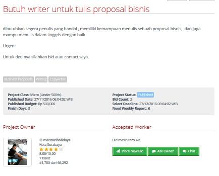 &#91;LOWONGAN FREELANCER&#93; Butuh writer untuk tulis proposal bisnis