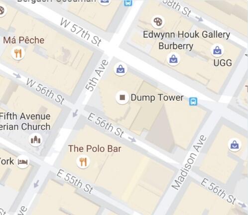 Google Maps Ubah Nama Trump Tower Jadi 'Dump Tower'