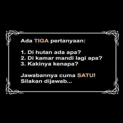 3 Pertanyaan 1 Jawaban (asah otak gaes) Merapat
