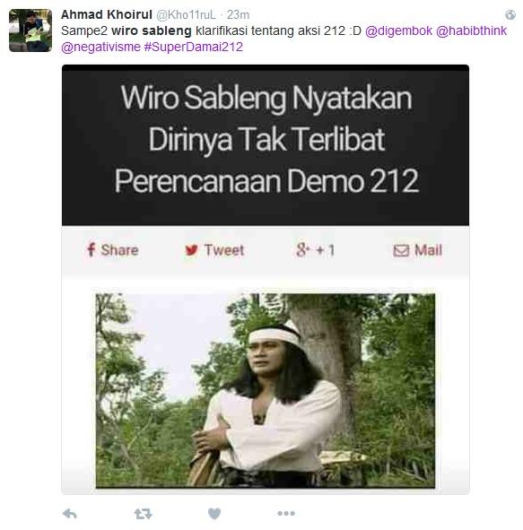 Pendekar 212 Wiro Sableng Bikin Kaget Netizen