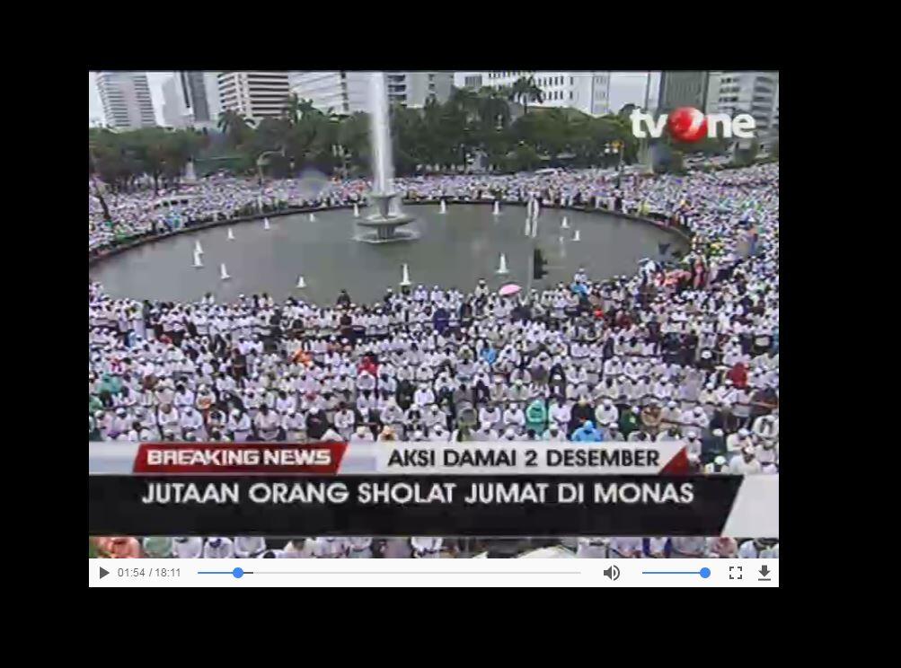 Foto Udara Aksi Damai 212 di Monas