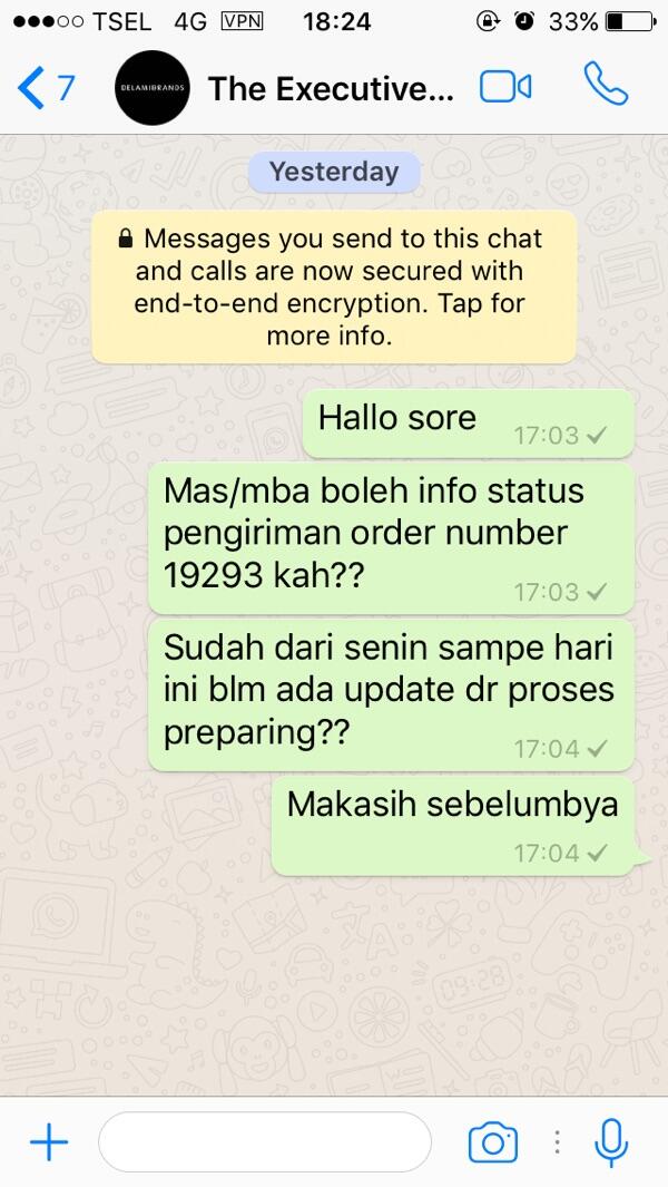 Status pesanan ga jelas beli di theexecutive.co.id