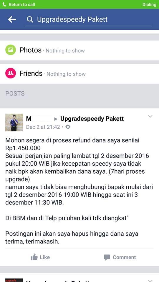 HATI-HATI PENIPUAN JASA UPGRADE SPEEDY ILEGAL BERKEDOK LEGAL! 