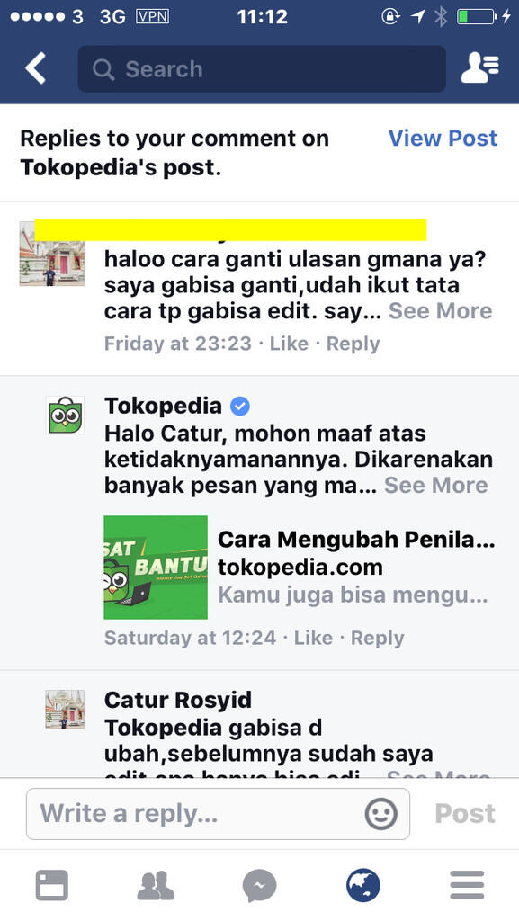 kecewa dengan pelayanan tokopedia.