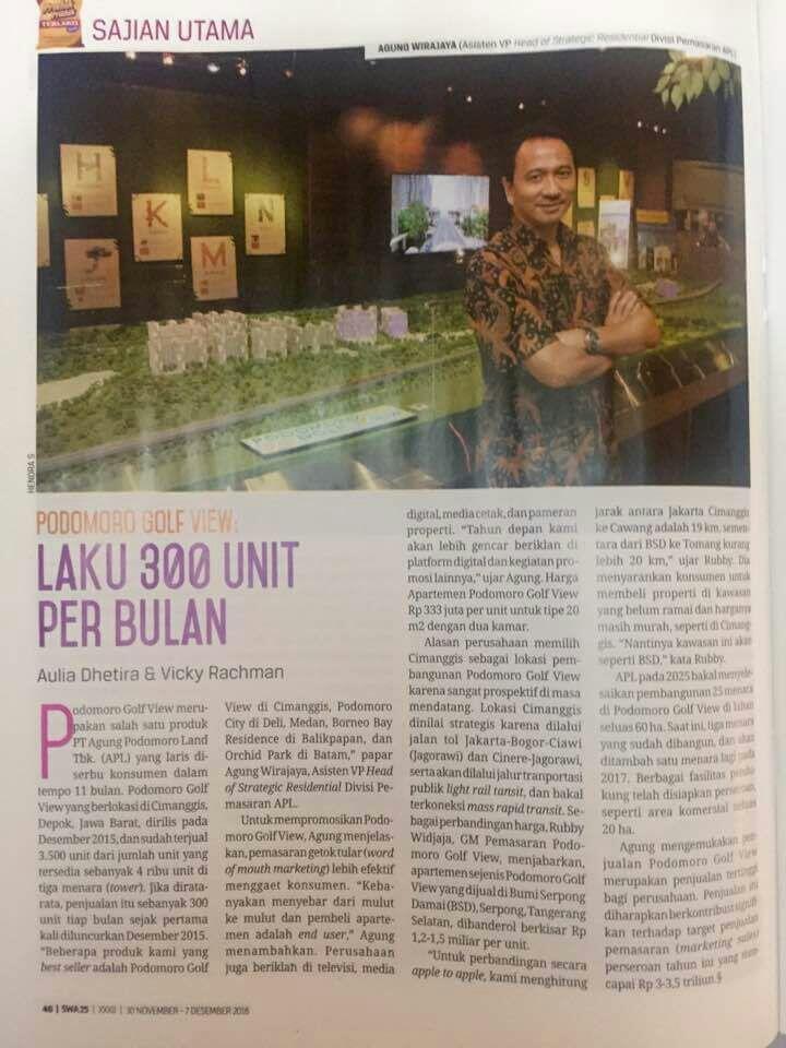 Ekonomi Membaik, Apartemen Terjual Bak Kacang Goreng