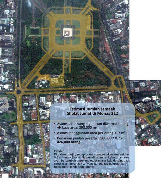 Netizen coba hitung jemaah salat Jumat di Monas saat 2 Desember