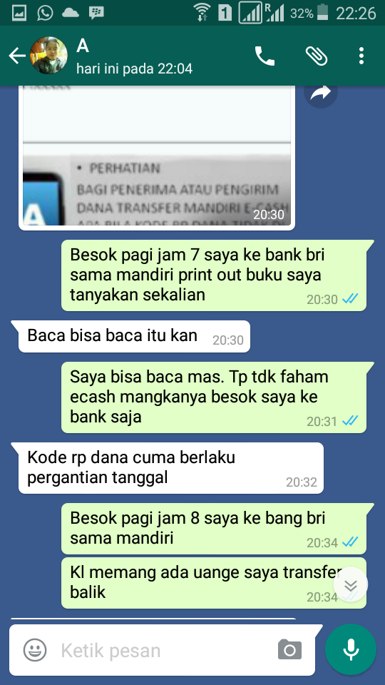 Indikasi Penipuan Mandiri E-Cash